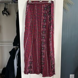 Boho double slit skirt